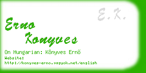 erno konyves business card